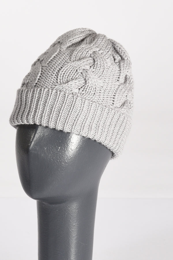 Ella Lake Como Light Gray Knitted Hat For Women