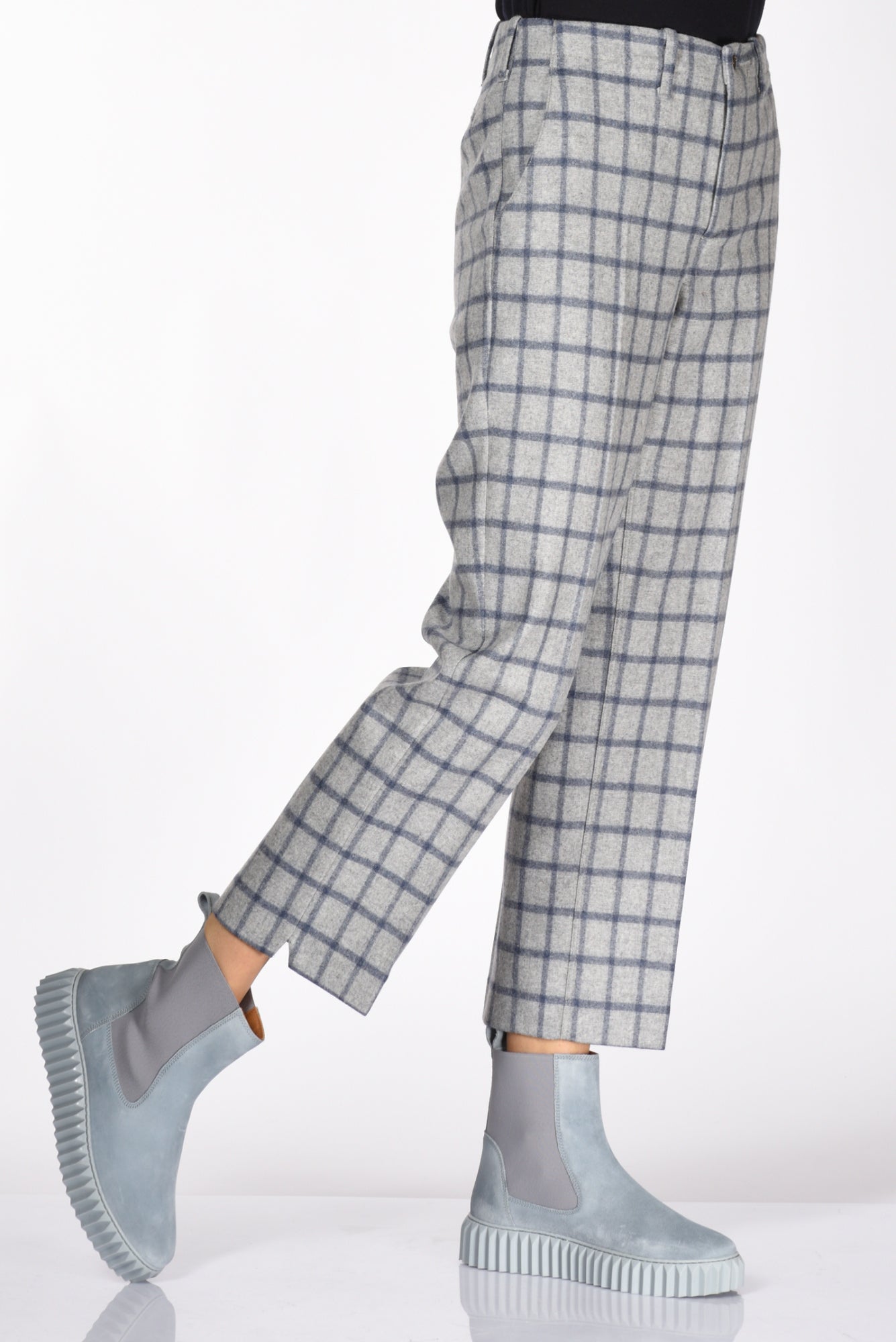 Kiltie Pantalone Parigi Grigio/blu Donna