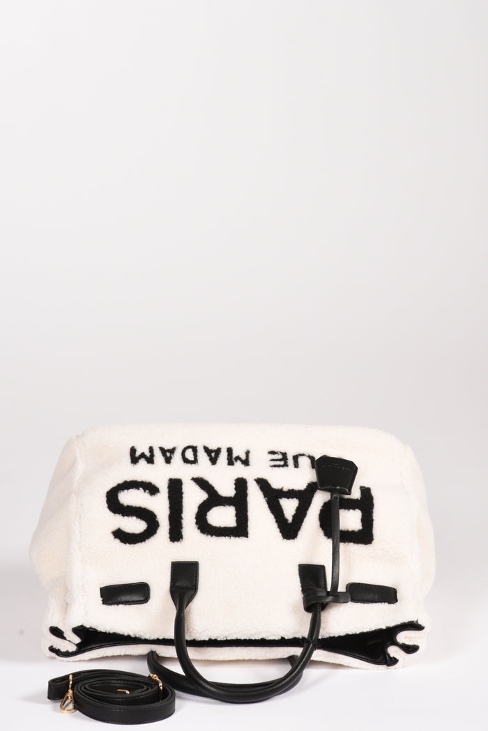Rue Madam Paris Borsa Ecofur Bianco/nero Donna - 6