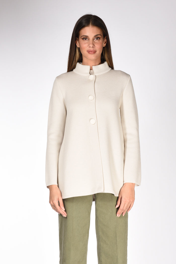 Ella Lago Di Como Giacca Di Maglia Beige Chiaro Donna - 2