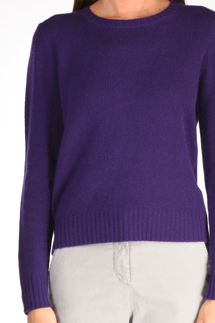 Allude Maglia Girocollo Viola Donna - 3