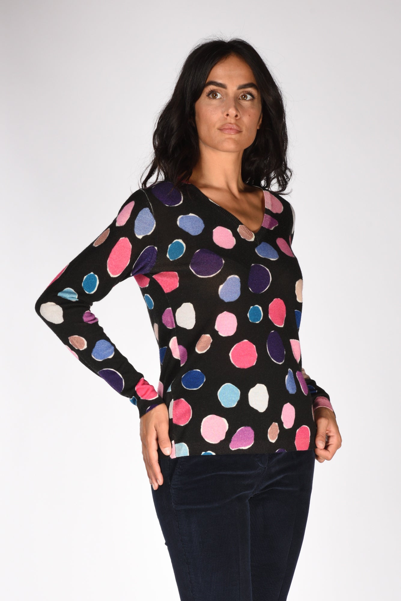 In Bed With You Maglia Stampata Nero/multicolor Donna