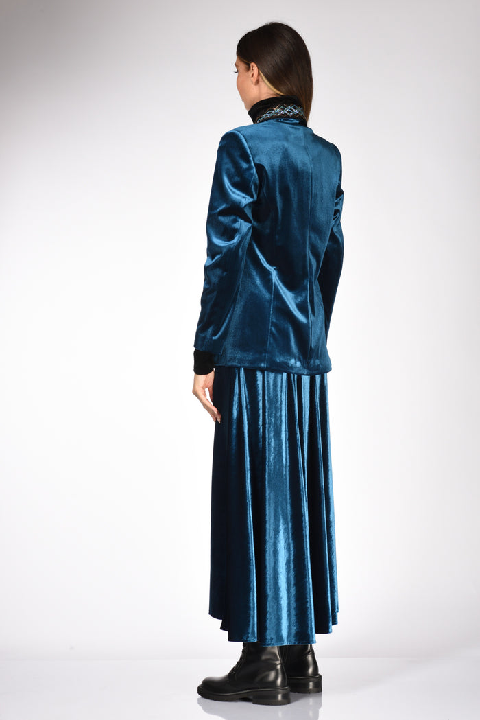 5 Progress Giacca Velvet Azzurro Scuro Donna - 5