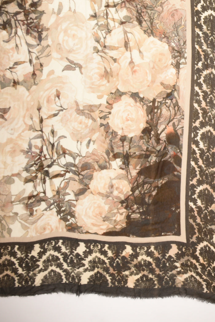 813 Annalisa Giuntini Stola Stampata Beige/nero Donna - 4
