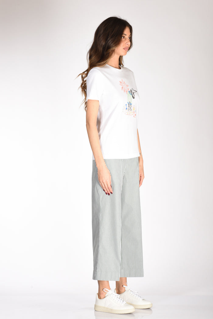 P.s. Paul Smith Tshirt Stampa Bianco/multicolor Donna - 4