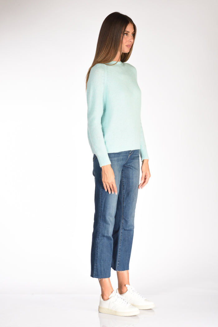 Anne Claire Maglia Girocollo Verde Acqua Donna - 4
