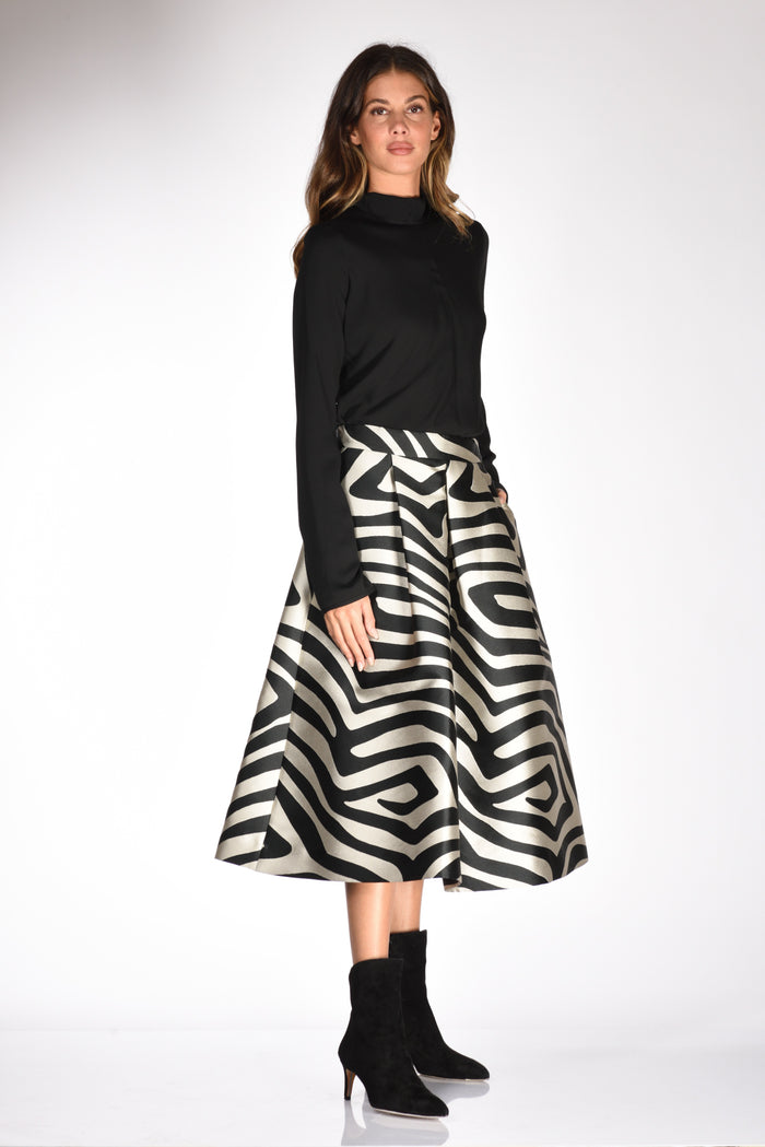 Incotex Slowear Gonna Righe Nero/bianco Donna - 2