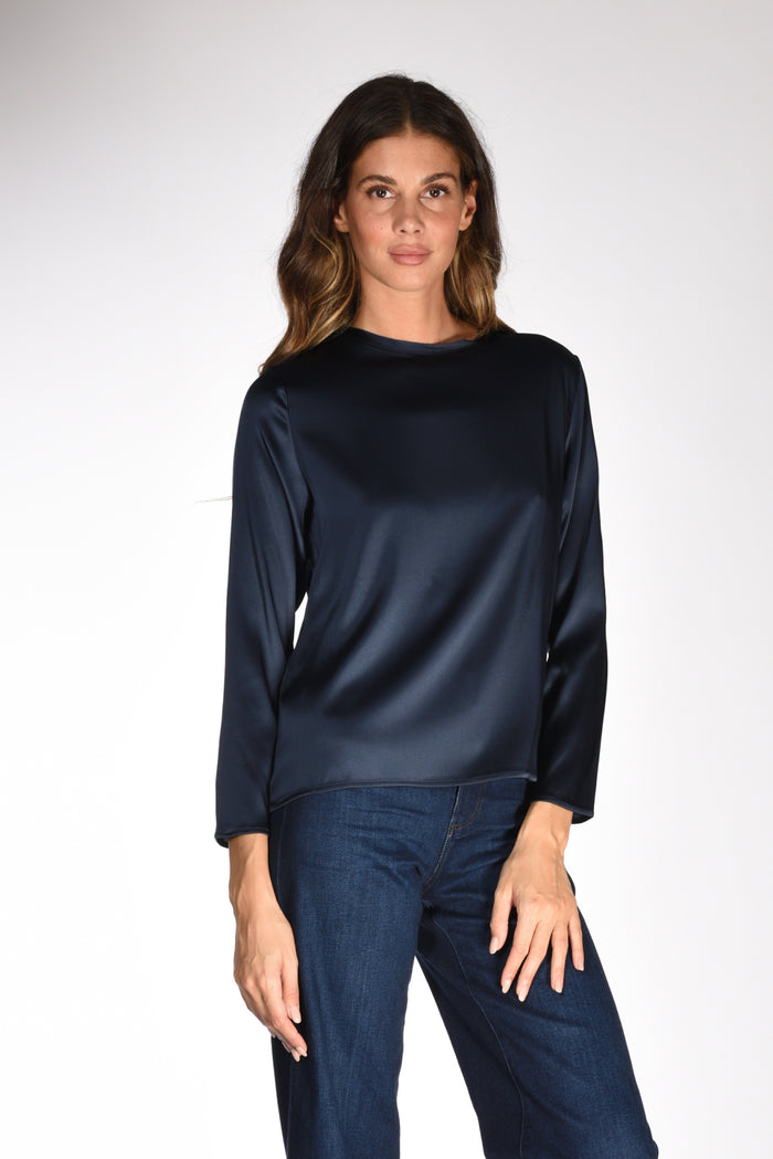 Shirt C Zero Maglia Seta Blu Donna - 1