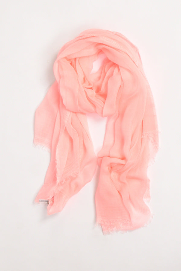 Faliero Sarti Scarf Fringed Pink Woman-2