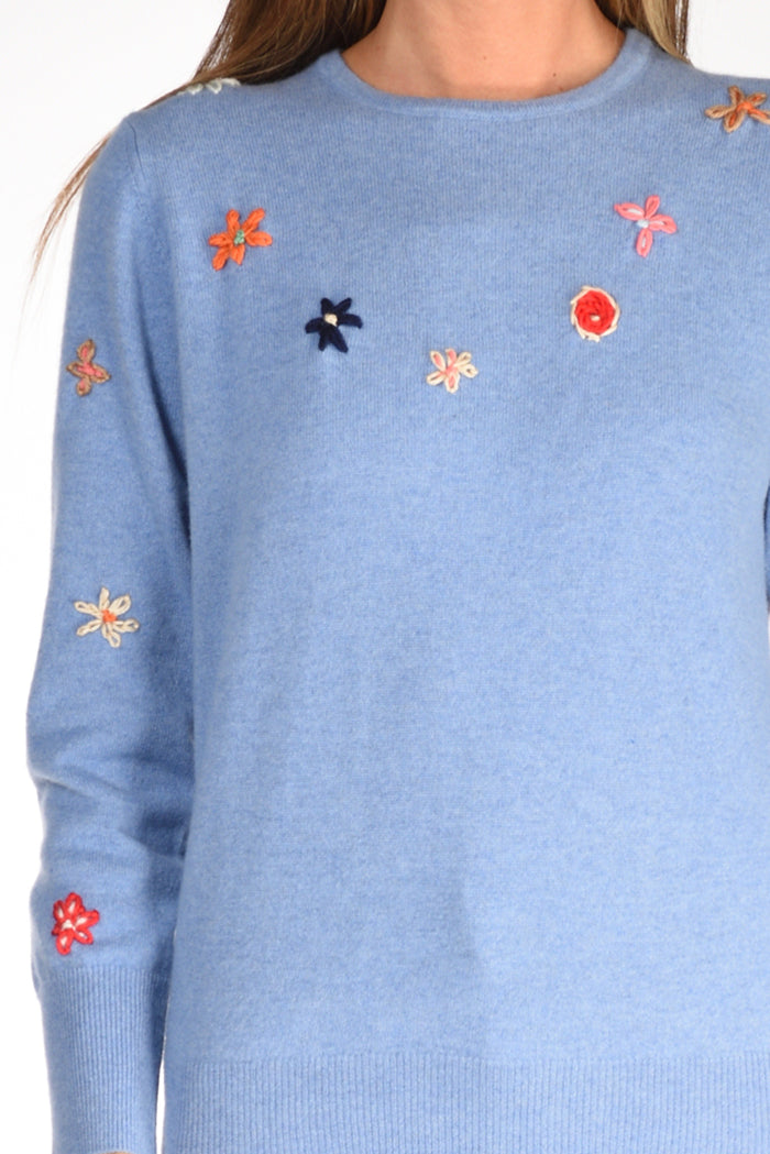 Gherardeschi Alessandro Maglia Ricamata Azzurro Donna - 3