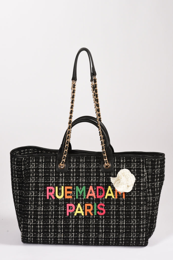 Rue Madam Paris Borsa Tweed Nero/multicolor Donna - 1