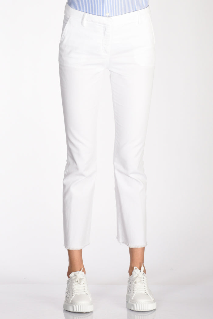 True Royal Pantalone Sfrangia Bianco Donna - 3