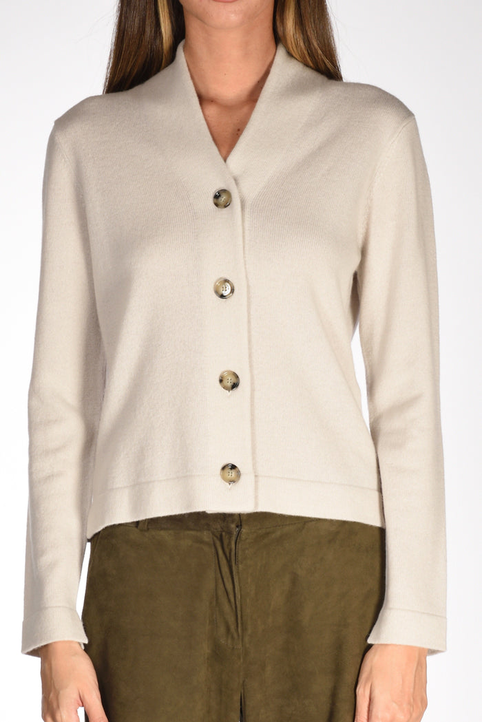 Allude Maglia Cardigan Beige Donna - 3
