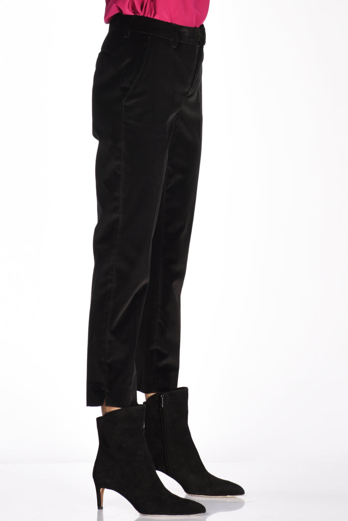 Pt Torino Pantalone Vellluto Nero Donna - 4