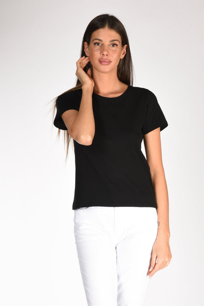 Majestic Filatures Paris Tshirt M. Corta Nero Donna - 1