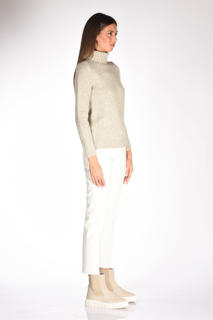 Anne Claire Dolcevita Follata Grigio Chiaro Donna - 4