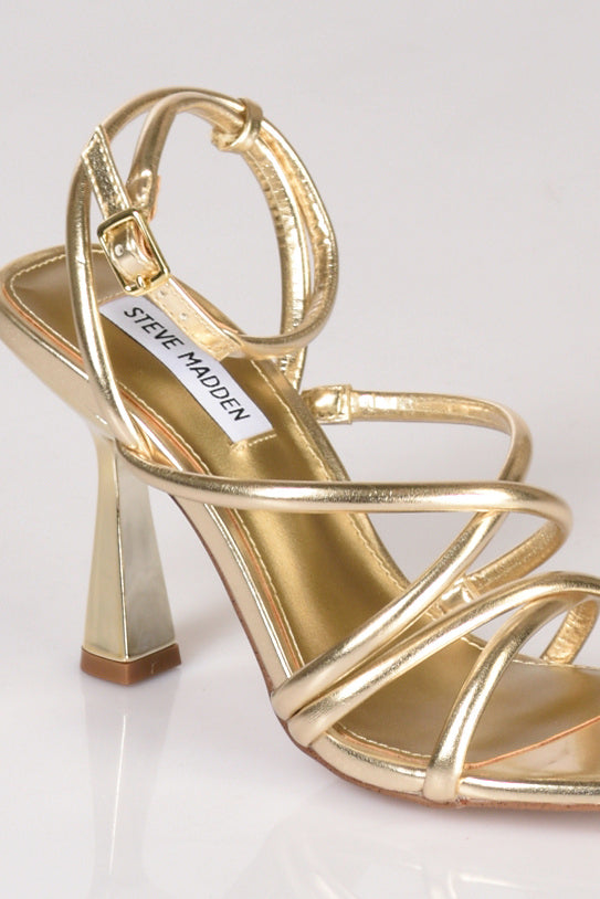 Steve Madden Sandalo Tacco Oro Donna - 4