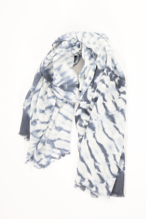 Pyaar Sciarpa Stampata Bianco/azzurro Scuro Donna-2