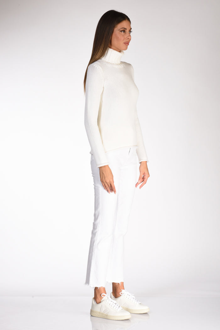 Zanone Slowear Maglia Collo Alto Bianco Donna - 4