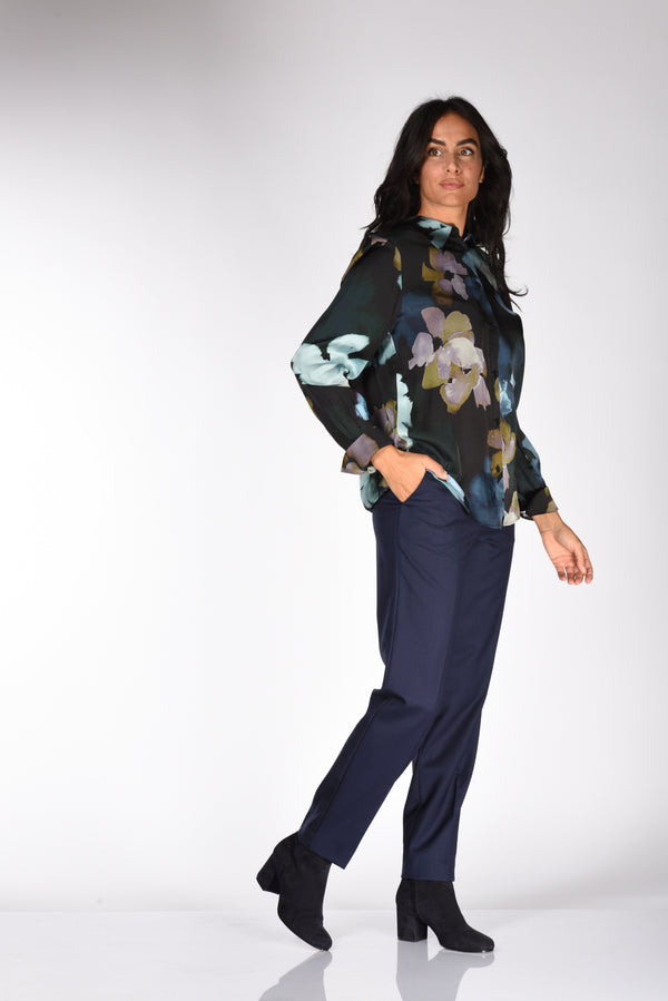 True Royal Pantalone Kim Blu Donna-2