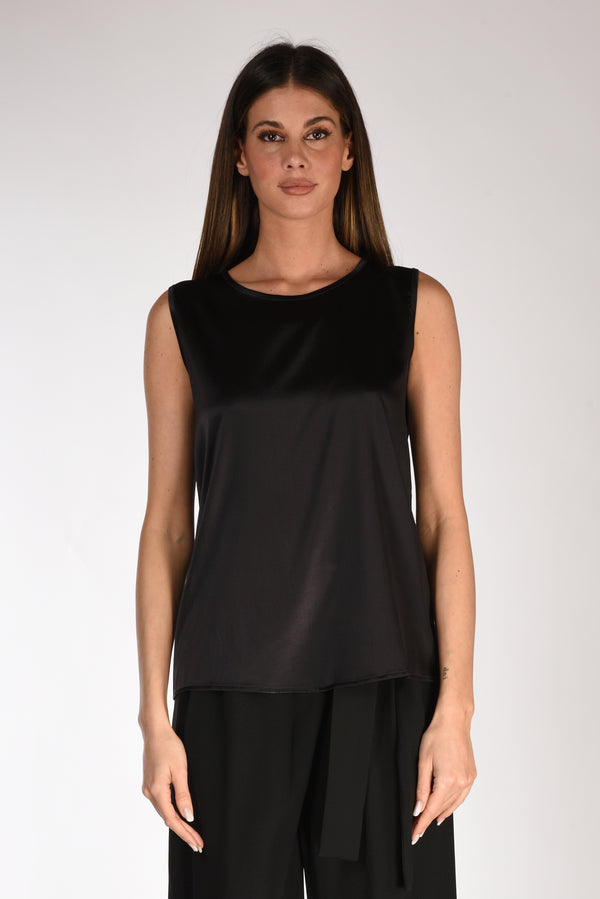 Shirt C Zero Canotta Seta Nero Donna-2