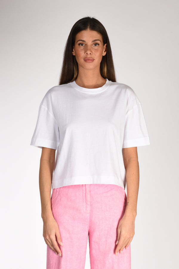 Allude Tshirt Crop Bianco Donna-2