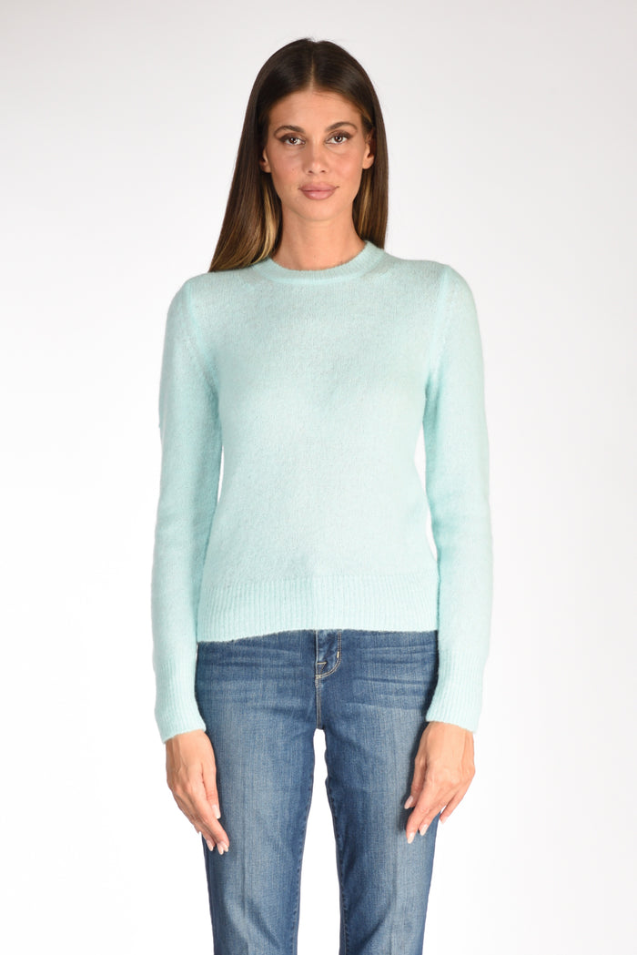 Anne Claire Maglia Girocollo Verde Acqua Donna