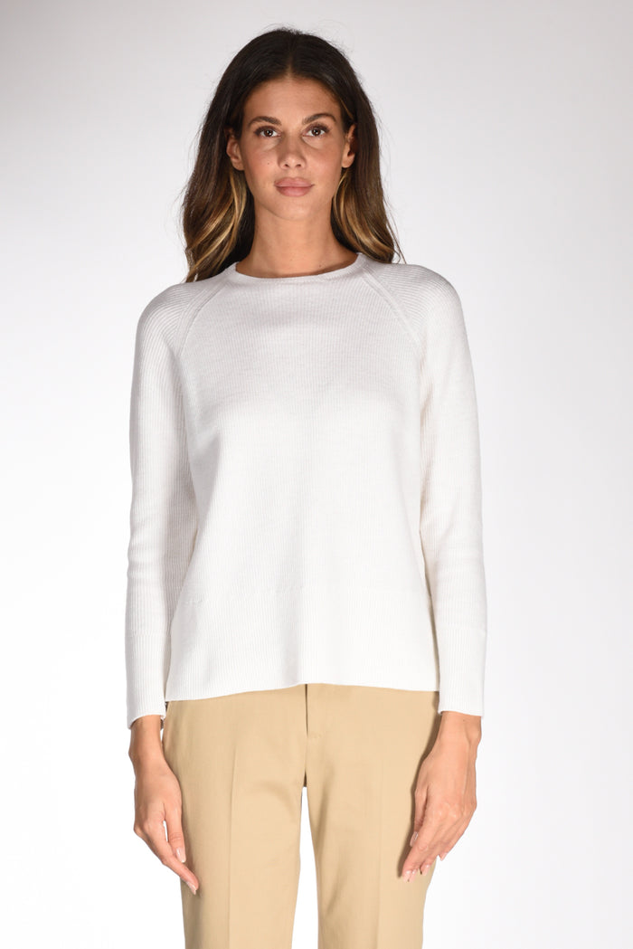 Anne Claire Maglia Girocollo Bianco Donna