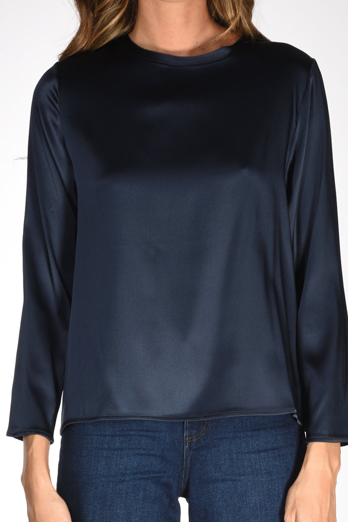 Shirt C Zero Maglia Seta Blu Donna - 3