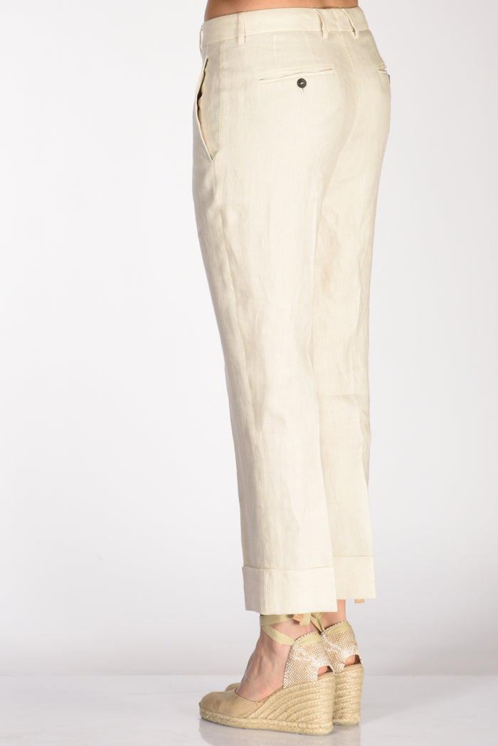 Incotex Slowear Pantalone Nevet Bianco Naturale Donna - 6