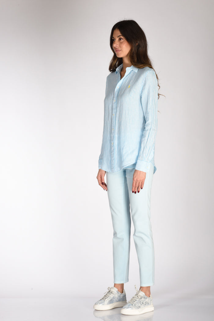 Polo Ralph Lauren Camicia Azzurro/bianco Donna - 4