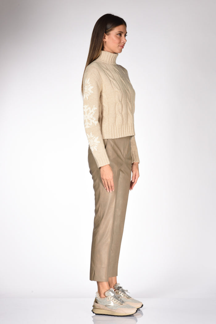 Mc2 Saint Barth Collo Alto Nordic Beige/bianco Donna - 3