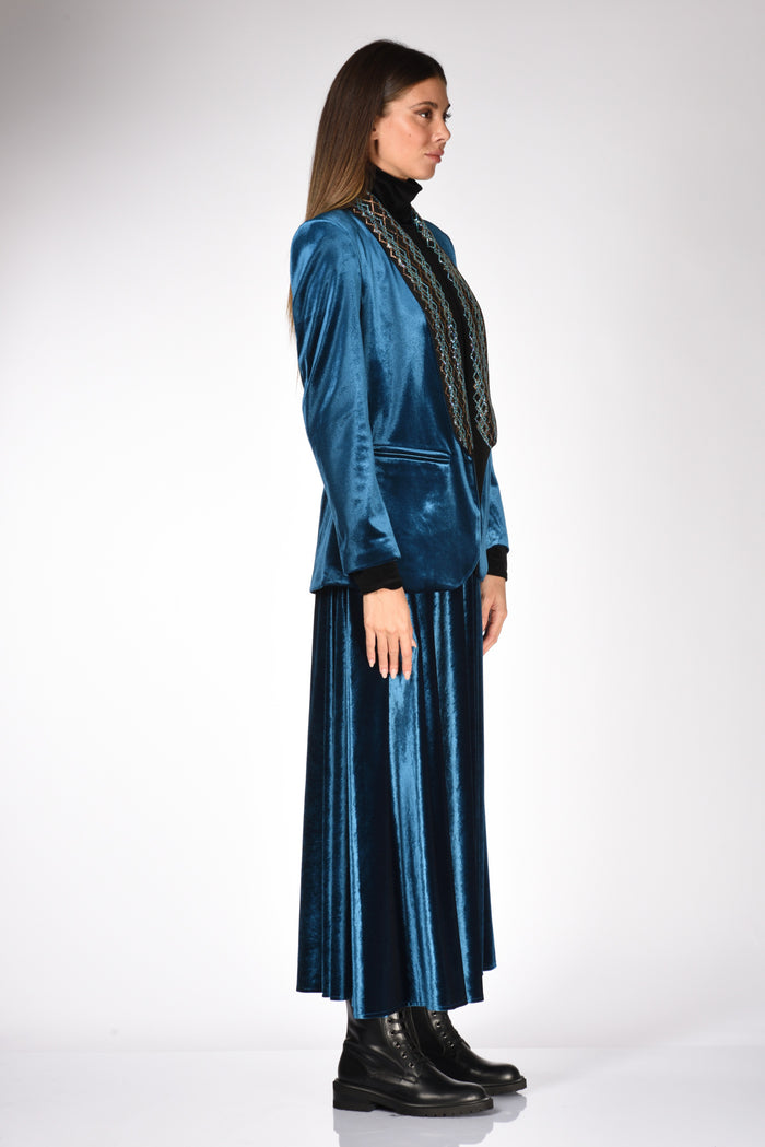 5 Progress Giacca Velvet Azzurro Scuro Donna - 4