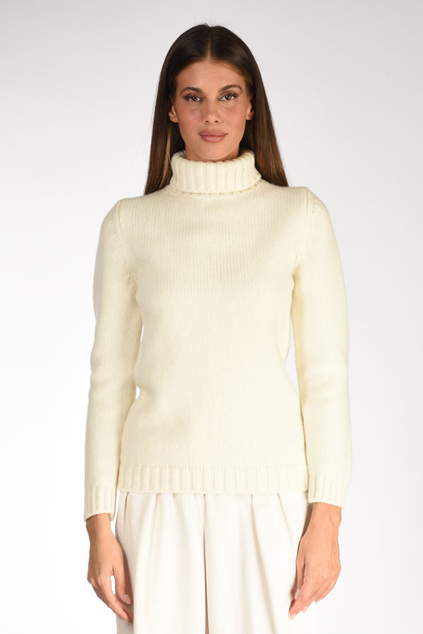 Anne Claire Dolcevita Follata Bianco Latte Donna-2