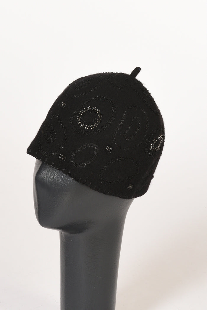 Le Chapeau Cappello Decorato Nero Donna - 1