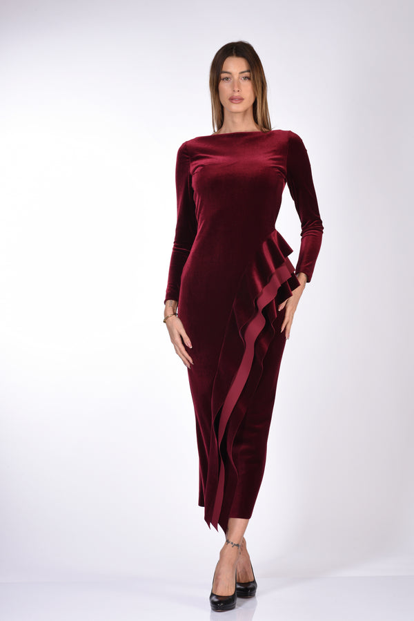 Chiara Boni La Petite Robe Women's Dark Red Velvet Dress