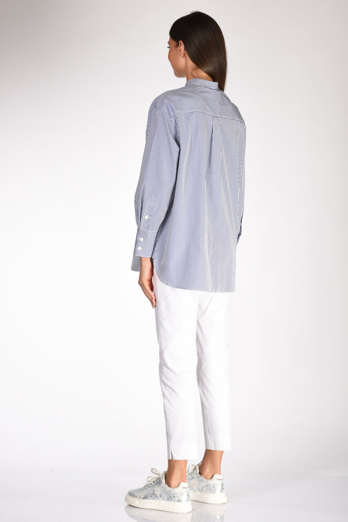 Glanshirt Slowear Camicia Aurora Blu/bianco Donna - 5