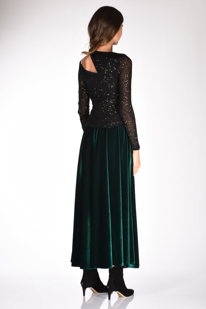 The Twins Maglia Paillettes Nero Donna - 5
