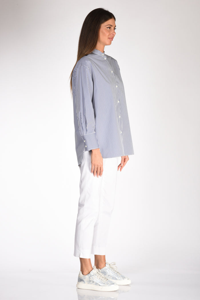 Glanshirt Slowear Camicia Aurora Blu/bianco Donna - 4