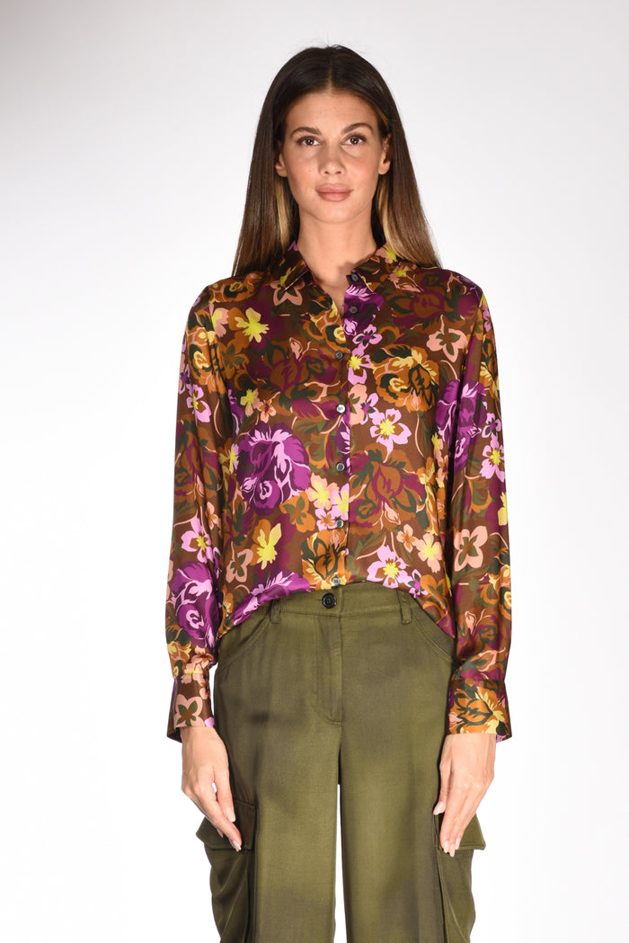 Robert Friedman Camicia Stampata Viola/moro Donna
