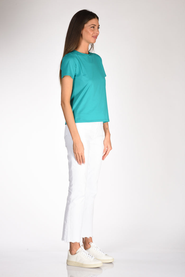 Shirt C Zero Tshirt Girocollo Verde Smeraldo Donna - 4