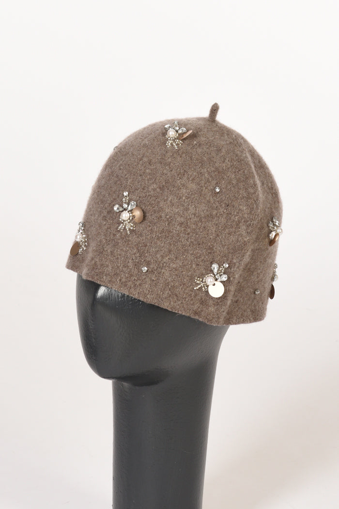 Le Chapeau Cappello Decorato Marrone Chiaro Donna - 1