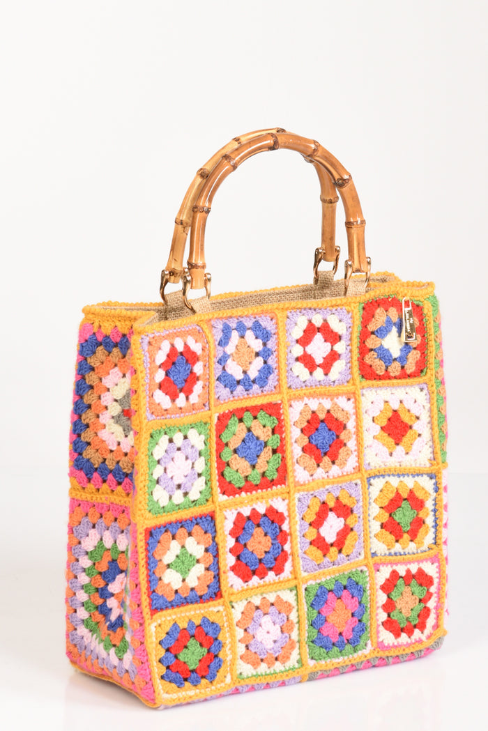La Milanesa Borsa Crochet Multicolor Donna - 5
