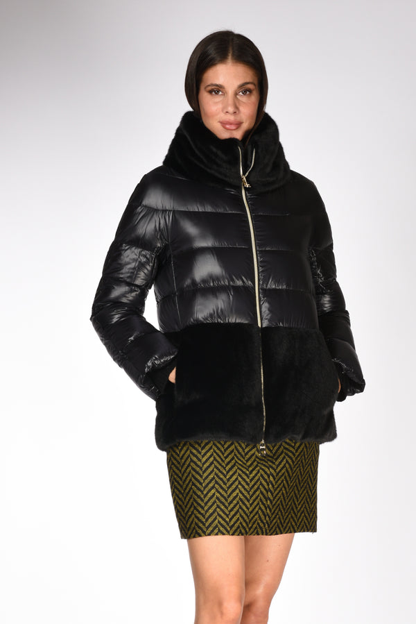 Herno Cappa Faux Fur Nero Donna