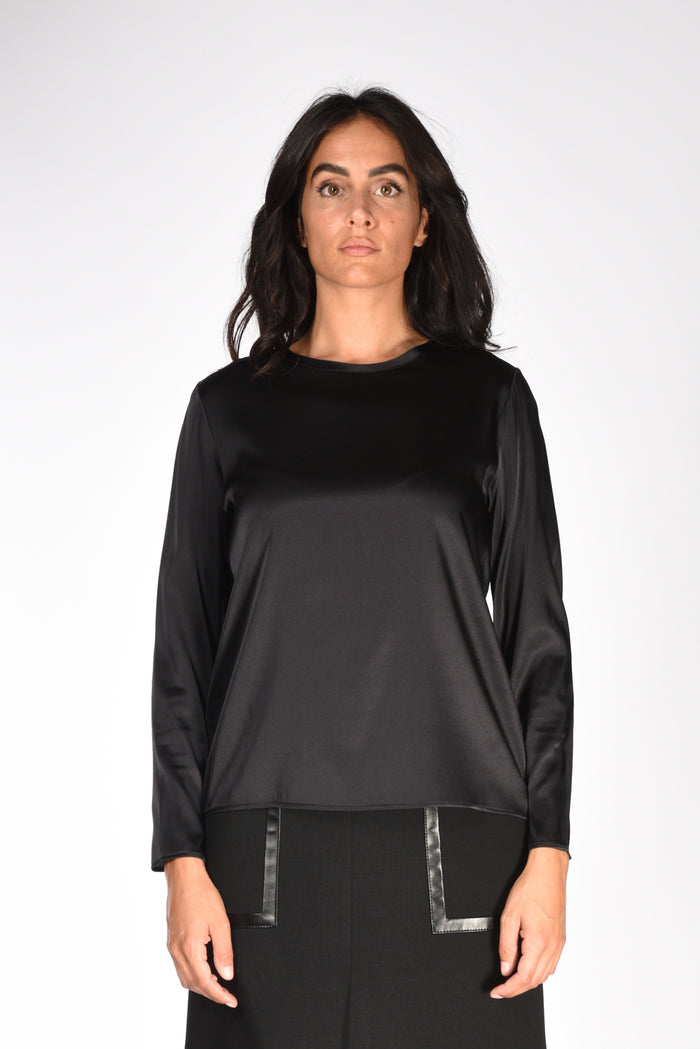 Shirt C Zero Maglia Seta Nero Donna