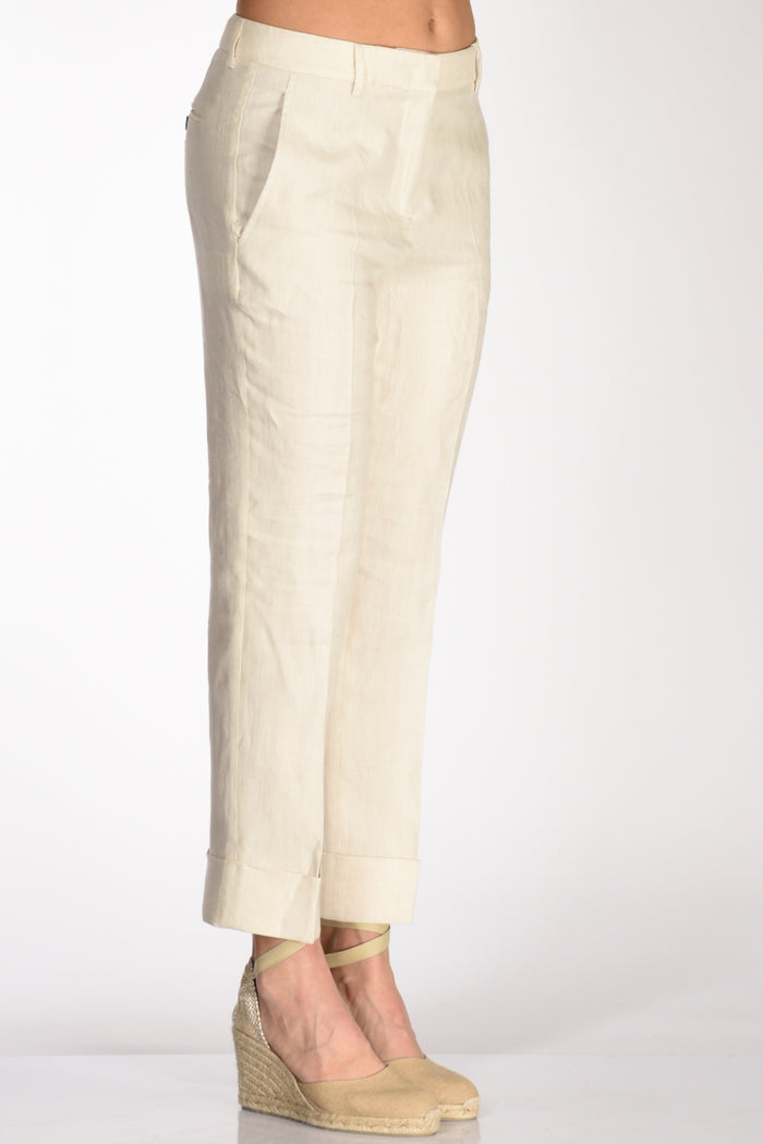 Incotex Slowear Pantalone Nevet Bianco Naturale Donna - 4