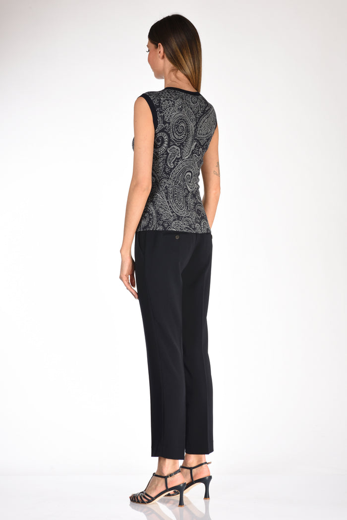 Etro Maglia Canotta Blu/bianco Donna - 5