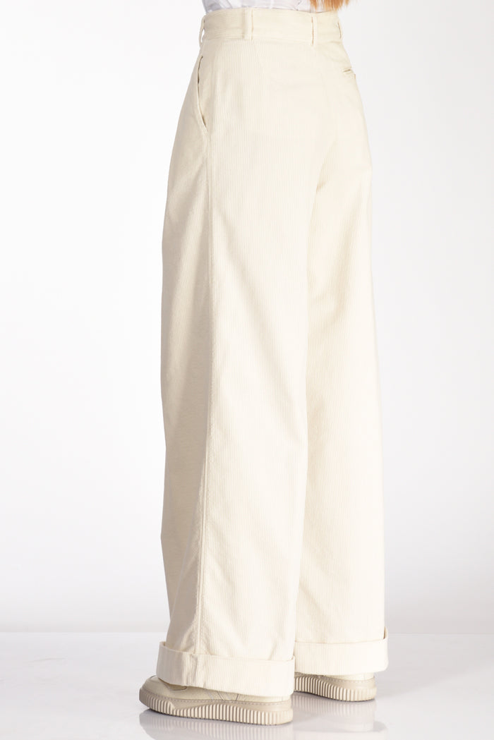 Aspesi Pantalone Velluto Bianco Donna - 6