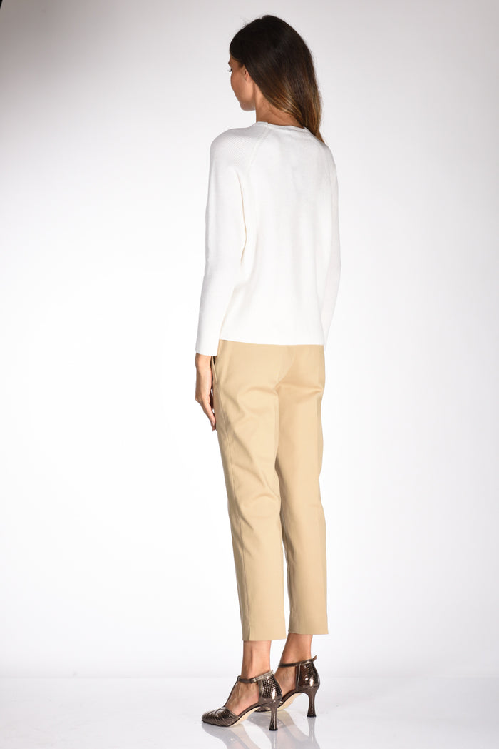 Anne Claire Maglia Girocollo Bianco Donna - 5