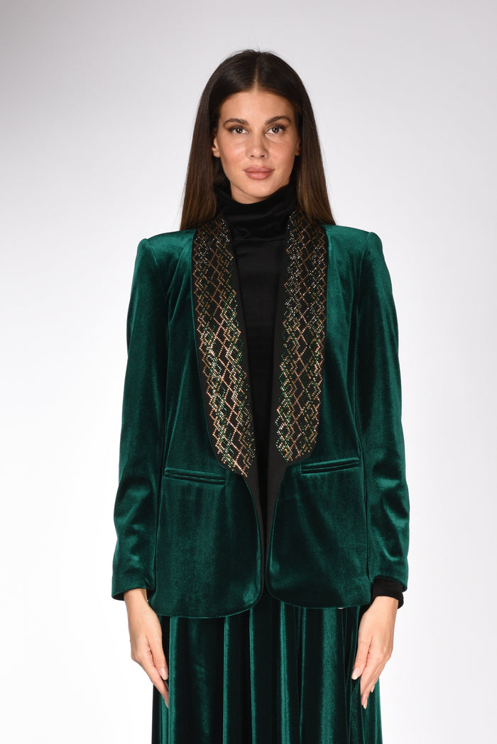 5 Progress Giacca Velvet Verde Donna - 2